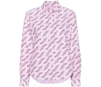 Hemd mit Logo-Print - Rosa