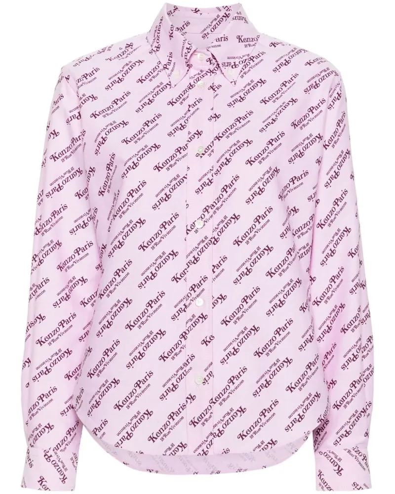 Kenzo Hemd mit Logo-Print - Rosa Rosa