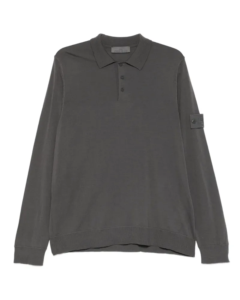 Stone Island Langärmeliges Poloshirt - Grau Grau