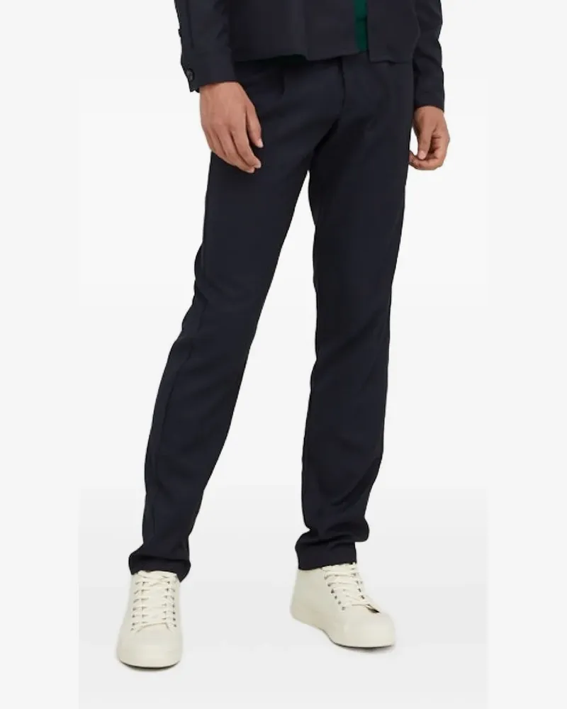 BRUUNS BAZAAR Straight-Leg-Hose mit Falten - Blau Blau
