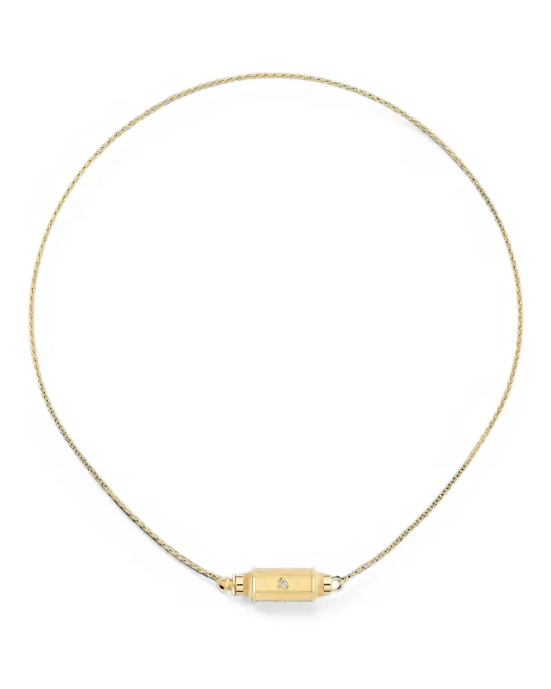 Marie Lichtenberg 18kt Micro Coco Halskette mit Diamanten - Gelb Gelb