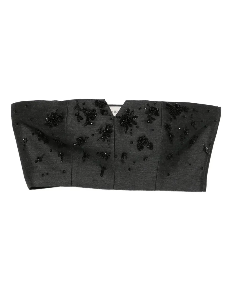 Alberta Ferretti Verziertes Oberteil - Schwarz Schwarz