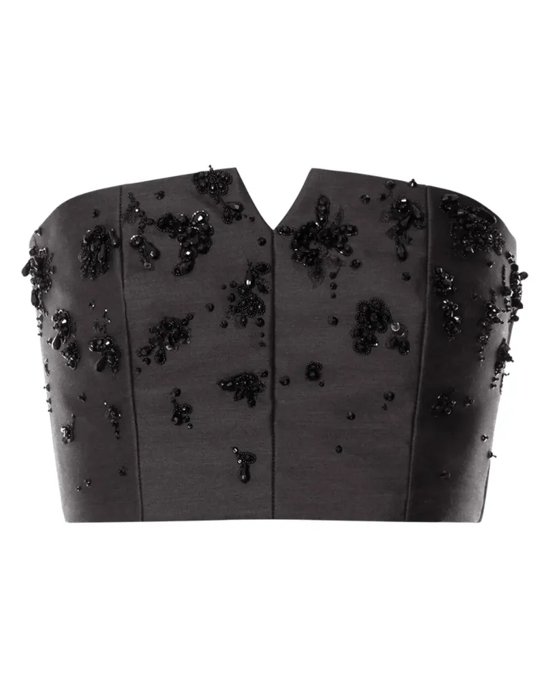 Alberta Ferretti Verziertes Oberteil - Schwarz Schwarz