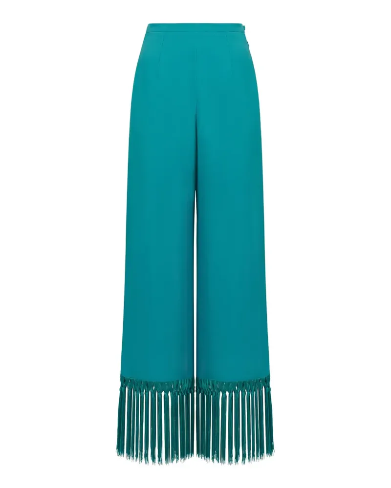 Taller Marmo Tulum fringe-trimmed trousers - Blau Blau
