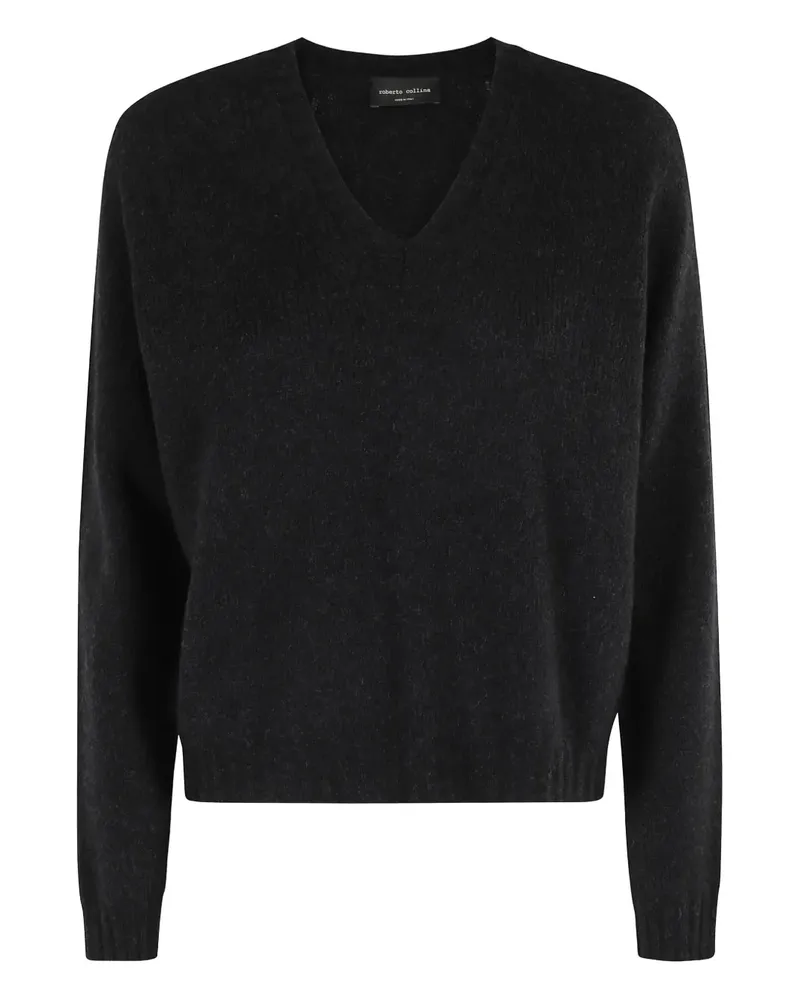 Roberto Collina Pullover mit V-Ausschnitt - Schwarz Schwarz