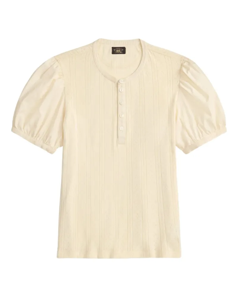 Ralph Lauren Oberteil mit Puffärmeln - Nude Nude