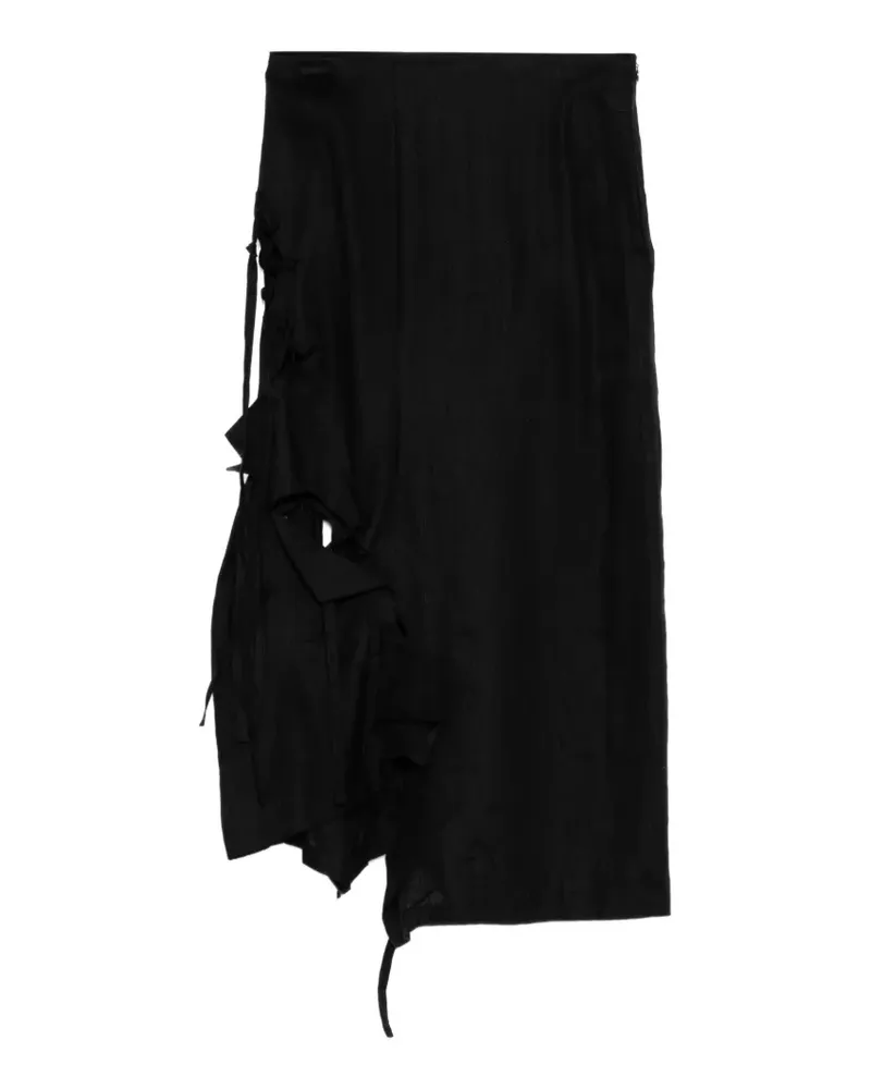 Yohji Yamamoto Rock mit Zacken - Schwarz Schwarz