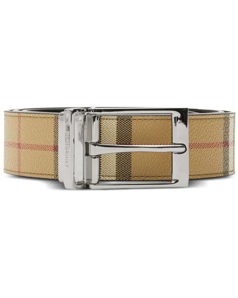 Burberry Wendbarer Gürtel mit Check - Nude Nude