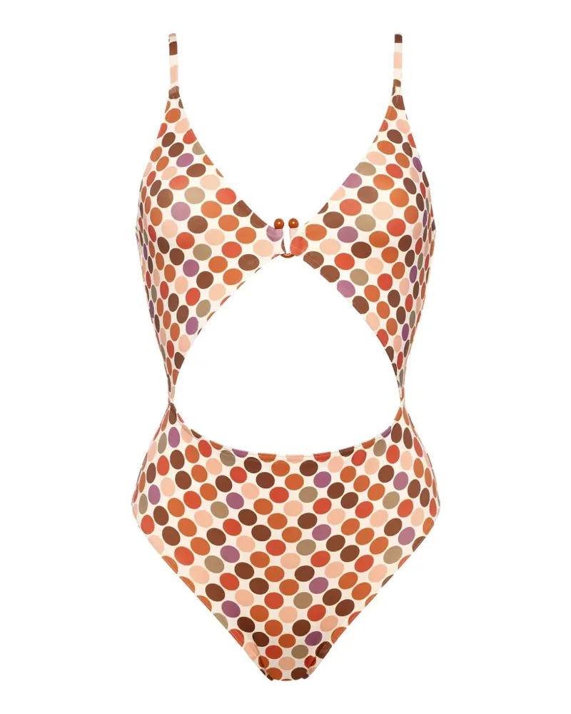 Eres Badeanzug mit Polka Dots - Nude Nude
