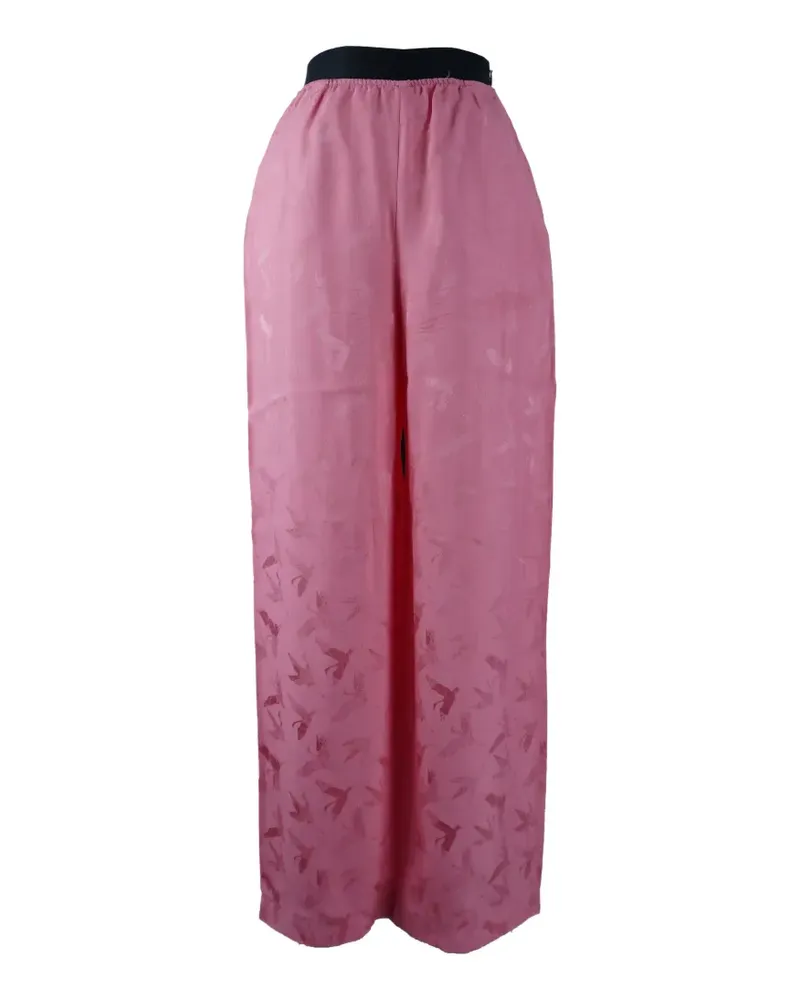 Maje patterned-jacquard palazzo trousers - Rosa Rosa