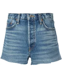 RE/DONE Hoch sitzende Jeans-Shorts Blau