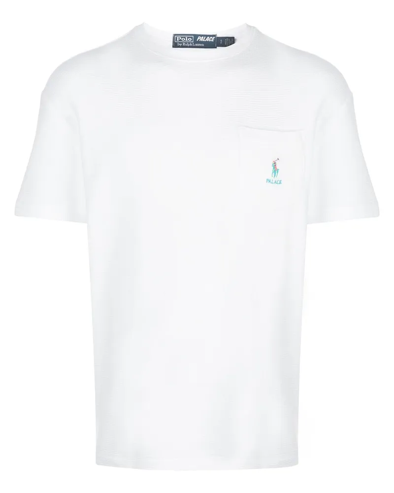 PALACE T-Shirt mit aufgesticktem Logo - Weiß Weiß