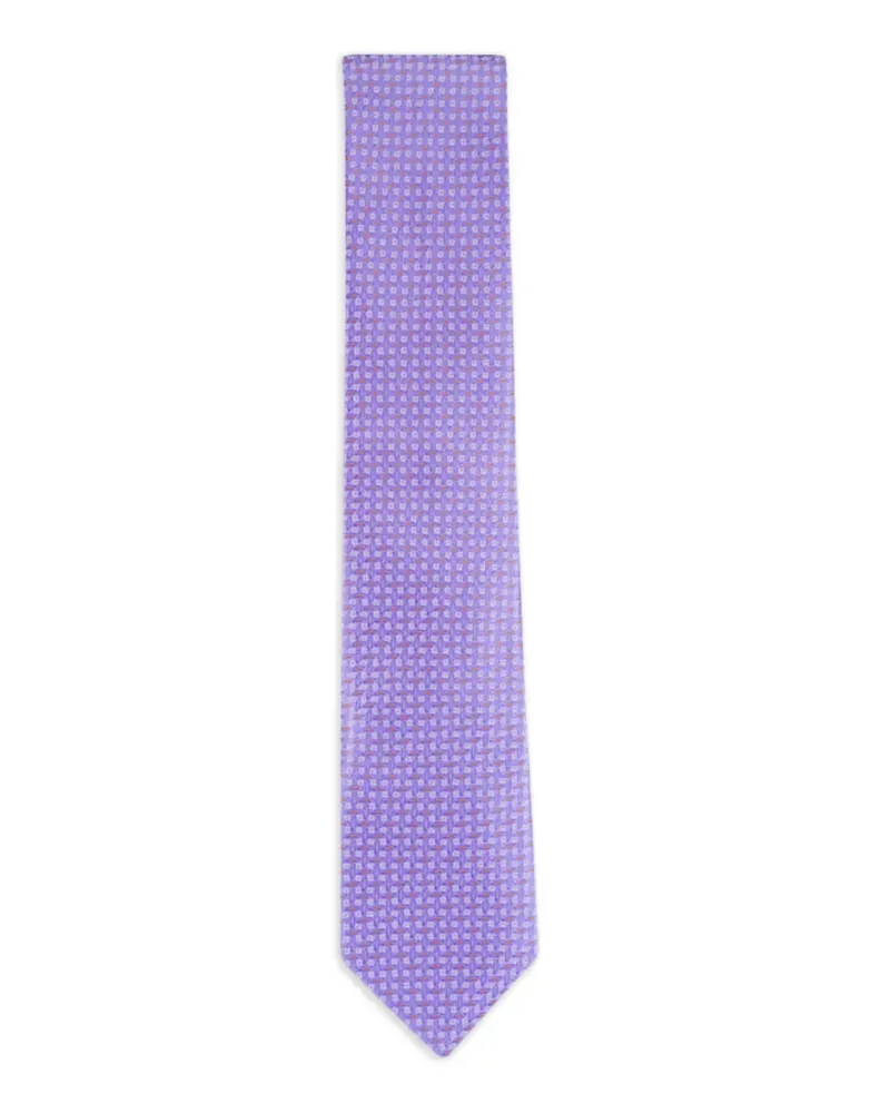 Canali geometric-patterned tie - Violett Violett
