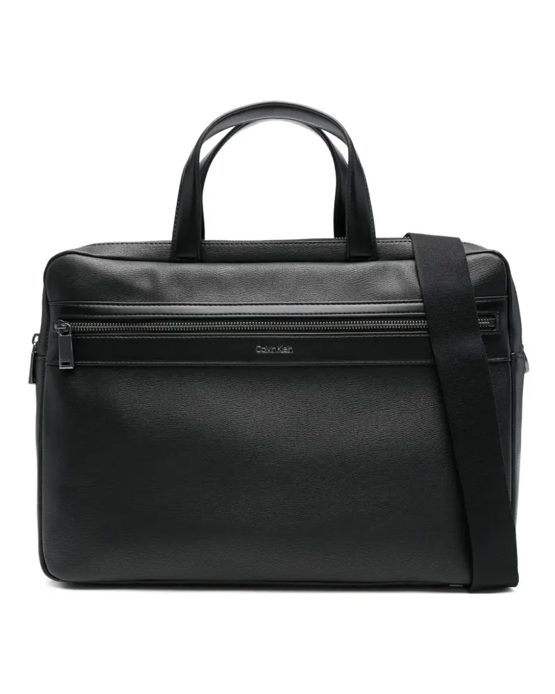 Calvin Klein Zip Commuter Aktentasche - Schwarz Schwarz