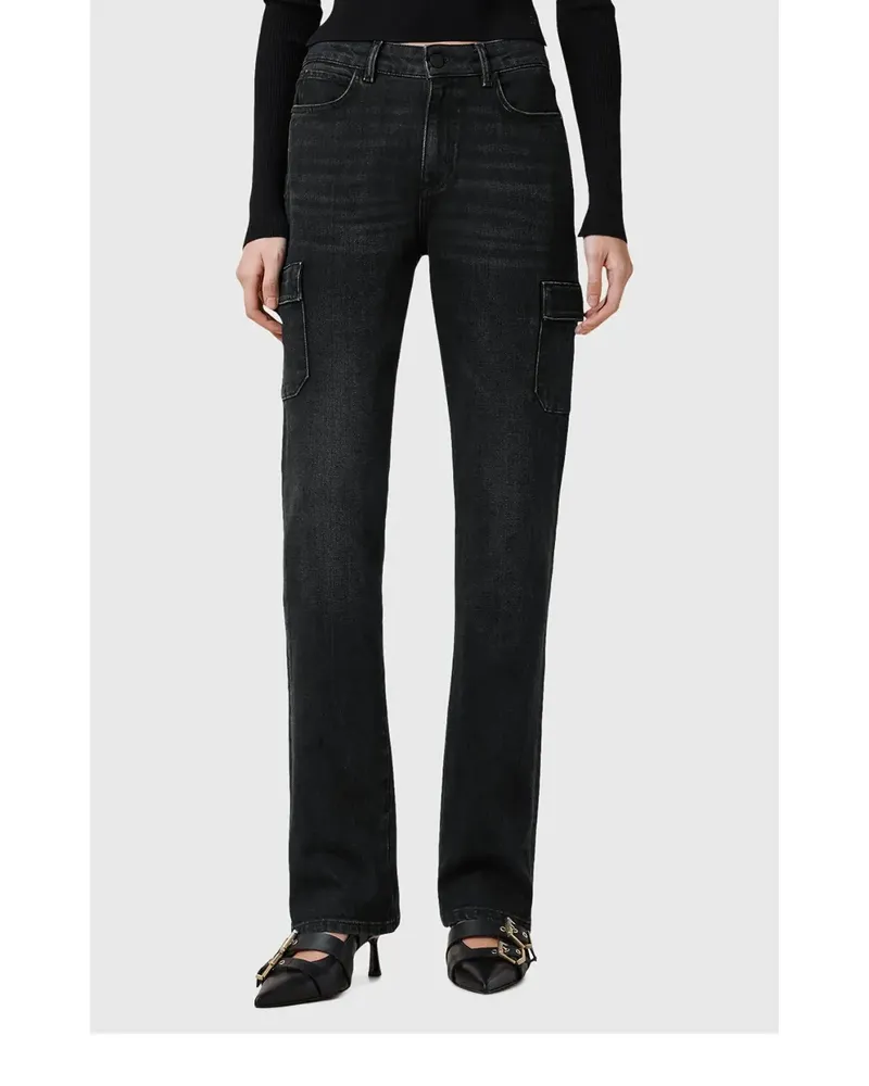 AllSaints Hollis Jeans mit aufgesetzten Taschen - Schwarz Schwarz
