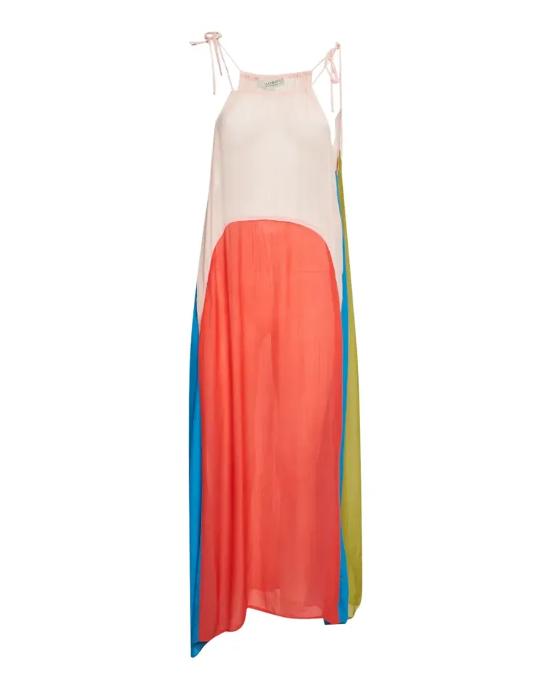 AllSaints Aida colour-block maxi dress - Orange Orange