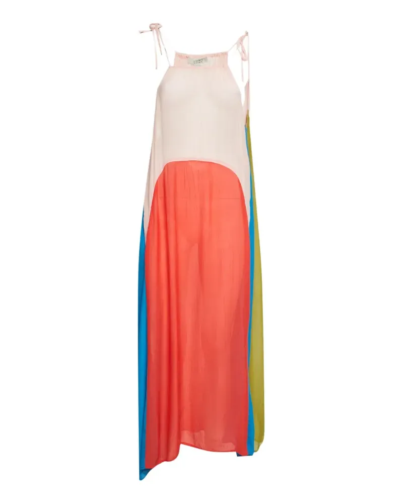 AllSaints Aida colour-block maxi dress - Orange Orange
