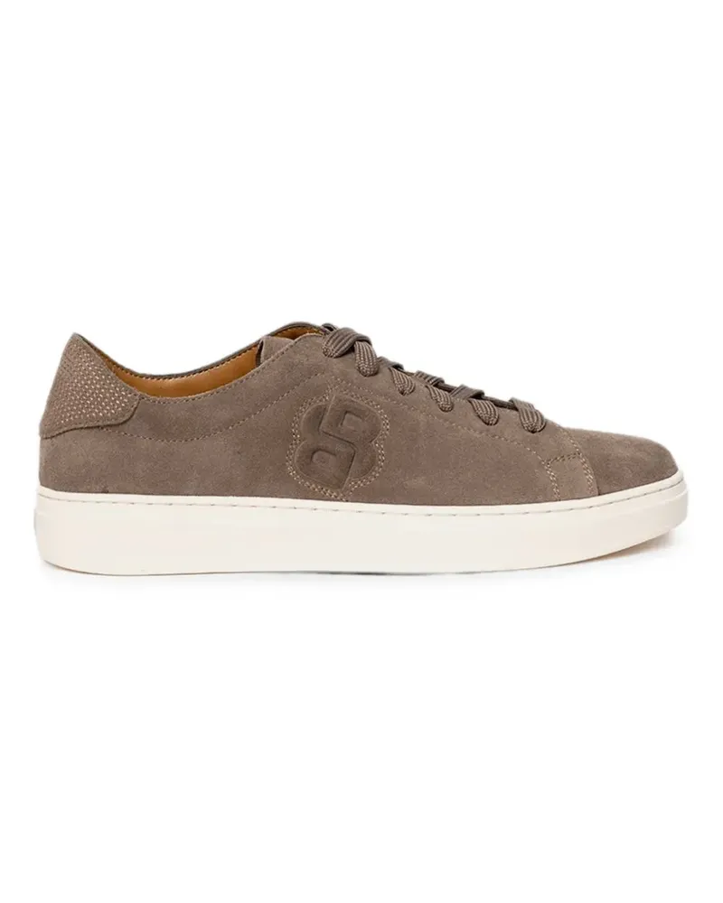 HUGO BOSS logo-emed suede sneakers - Braun Braun