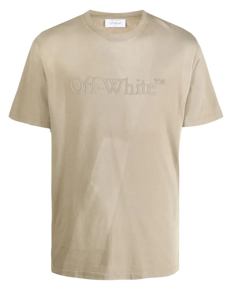 OFF-WHITE T-Shirt mit Logo-Patch - Nude Nude