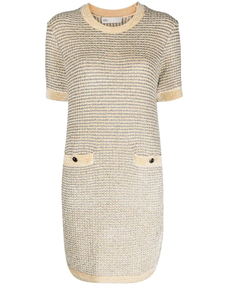 Tory Burch Midikleid aus Samt - Gelb Gelb