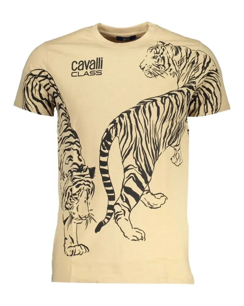 Roberto Cavalli tiger-print T-shirt - Nude Nude