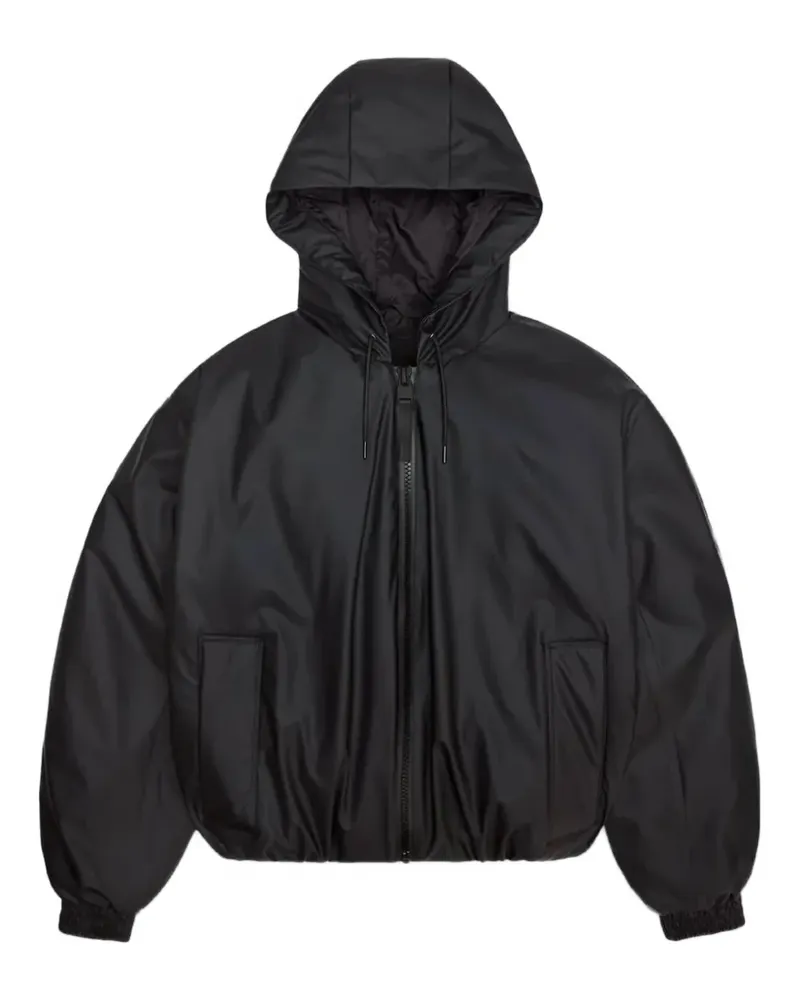 RAINS Kapuzenjacke mit Reißverschluss - Schwarz Schwarz