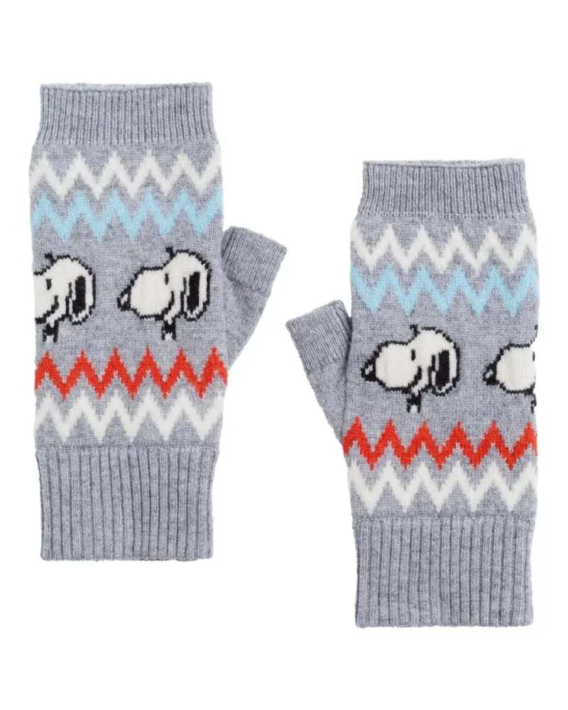 Chinti & Parker Fingerlose Snoopy Ski Handschuhe - Grau Grau
