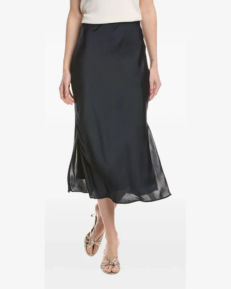 Brunello Cucinelli side-slits midi skirt - Blau Blau