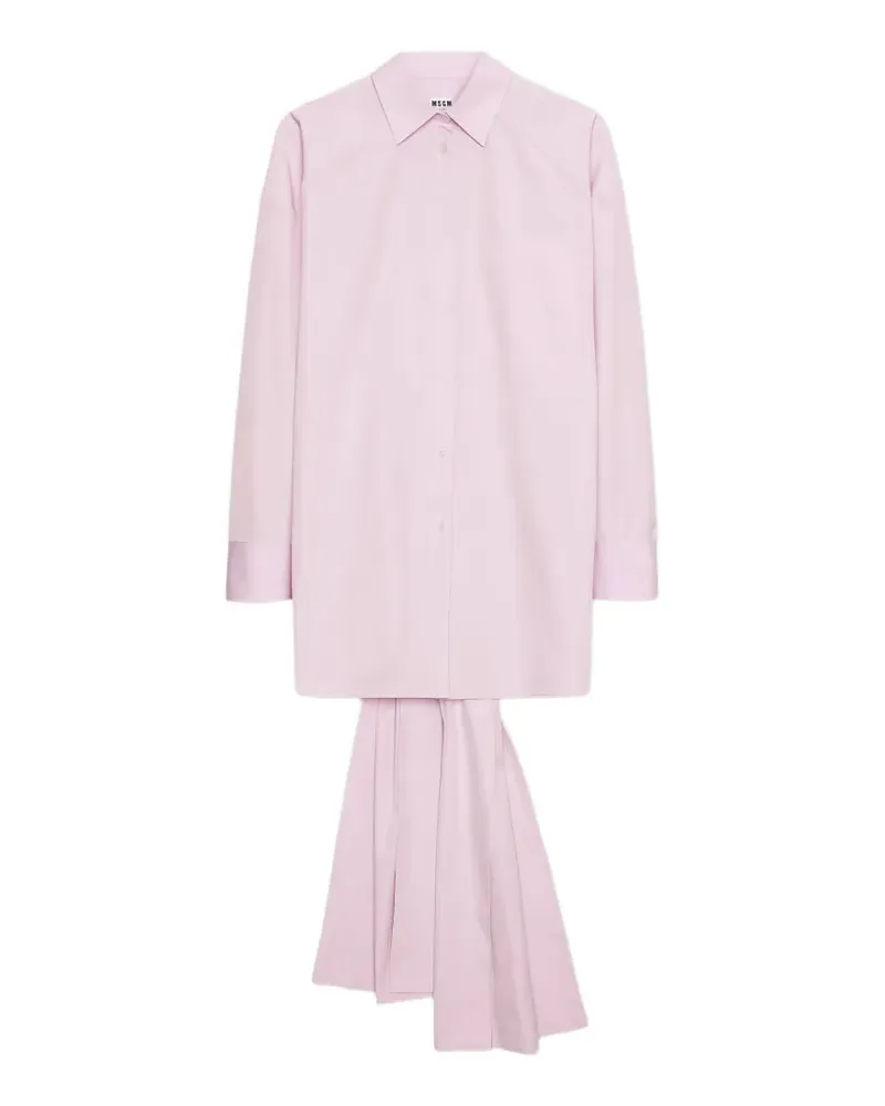 MSGM asymmetric shirt dress - Rosa Rosa
