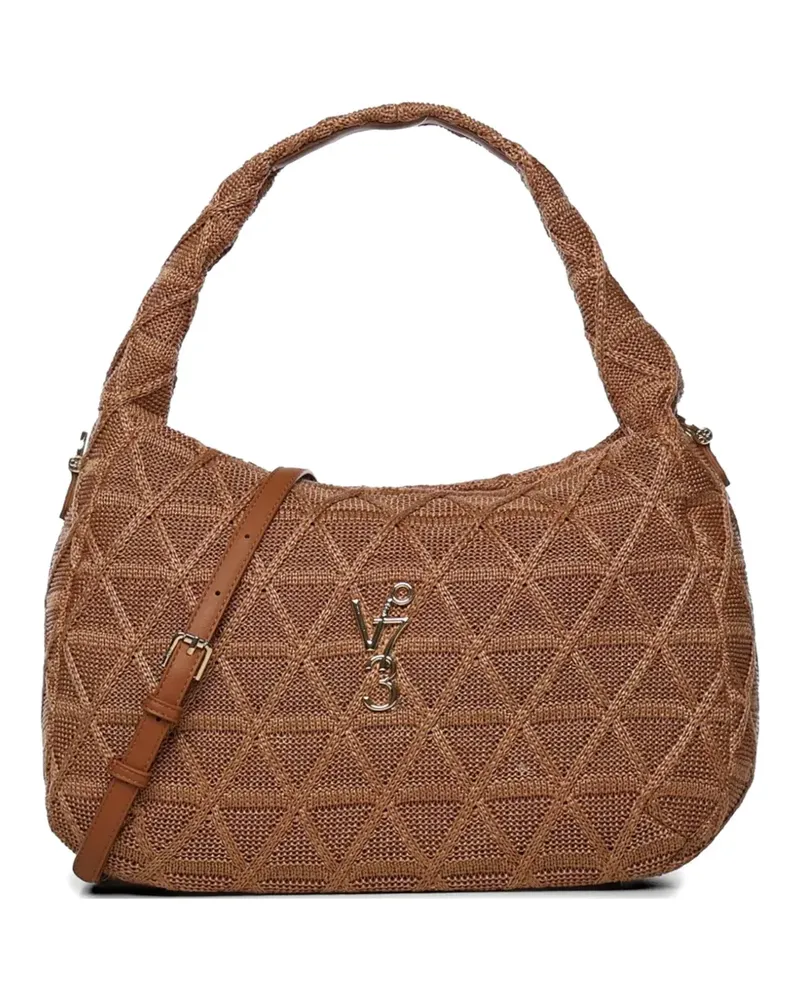 V°73 Strukturierte Schultertasche - Braun Braun