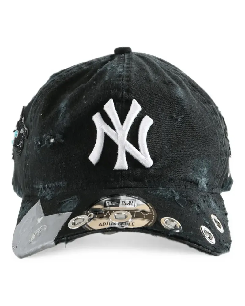 New Era 9Twenty distressed-effect baseball cap - Schwarz Schwarz