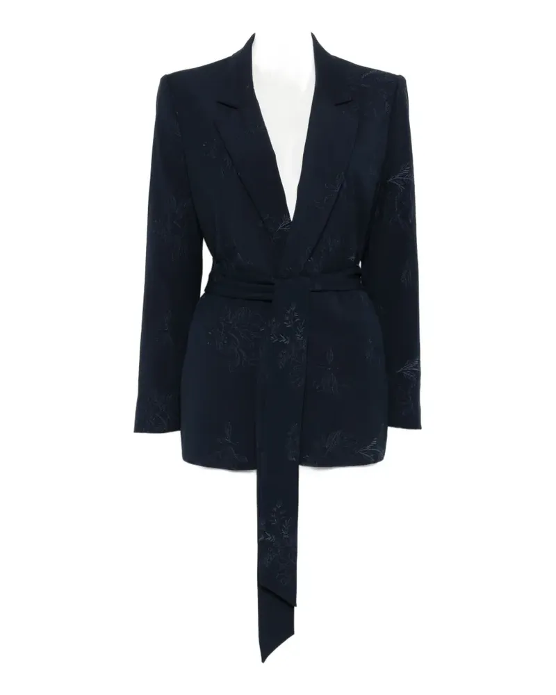 Twin-Set floral tie-waist jacket - Blau Blau