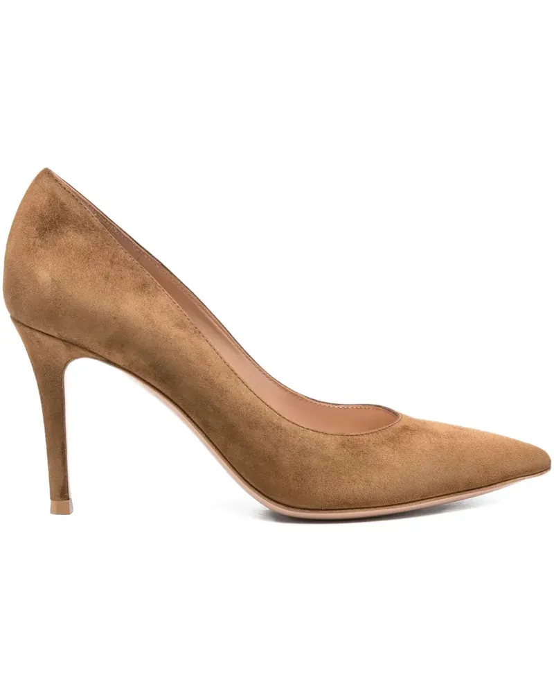 Gianvito Rossi Spitze Stiletto-Pumps 85mm - Braun Braun