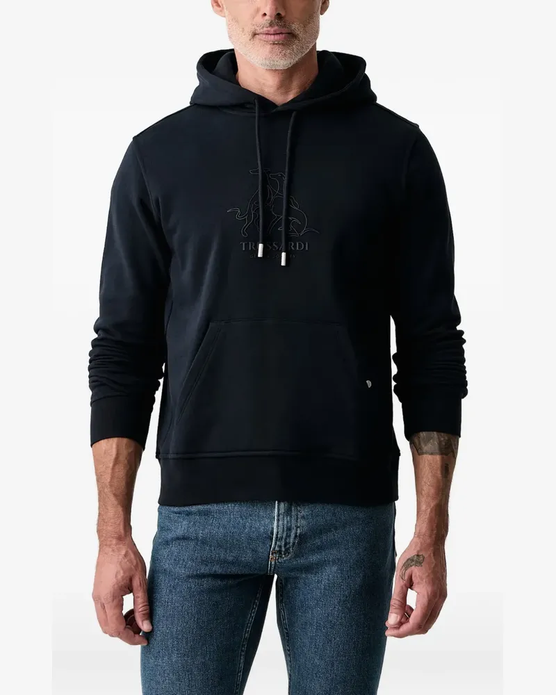 Trussardi Gentle Society logo-appliqué hoodie - Blau Blau