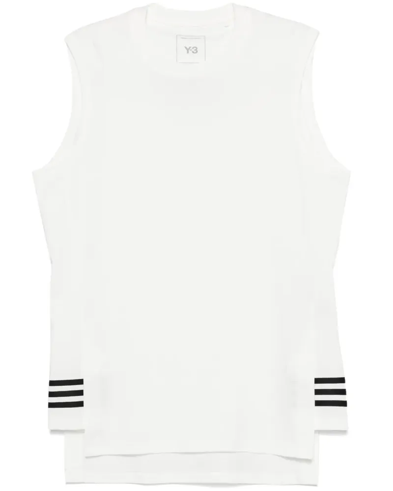 Y-3 Tanktop mit 3 Streifen - Weiß Weiß