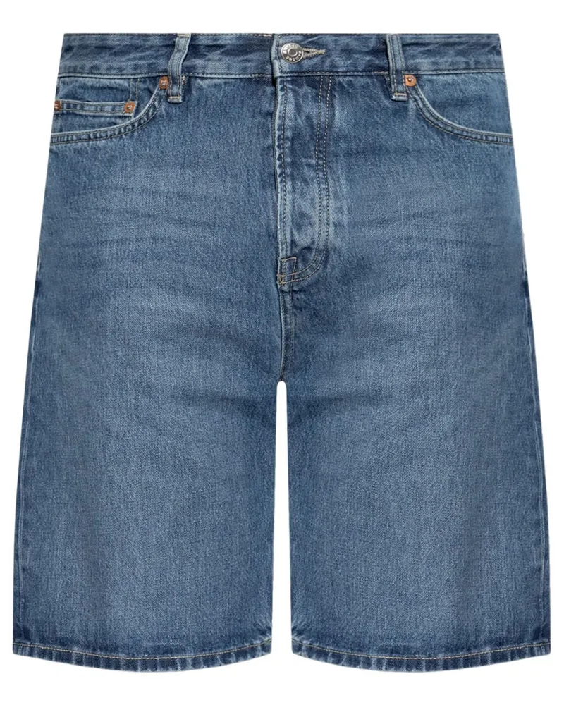 Samsøe & Samsøe Knielange Jeans-Shorts Blau