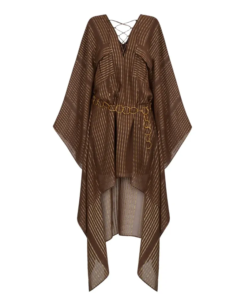 Taller Marmo Mojave Kaftankleid mit Schnürung - Braun Braun