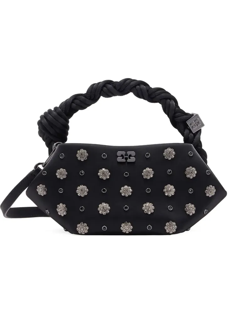 Ganni Mini Bou Tote Bag mit Nieten - Schwarz Schwarz