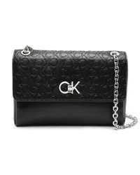 Calvin Klein Schultertasche mit Logo-Prägung Schwarz