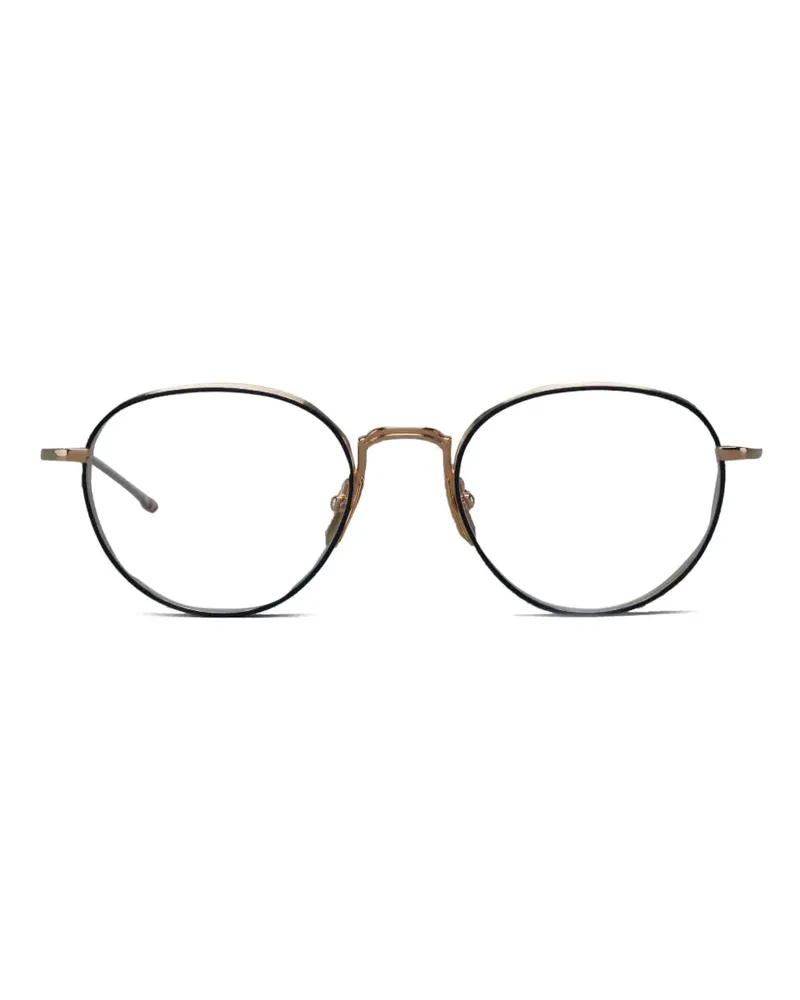Thom Browne Brille mit rundem Gestell - Gold Gold