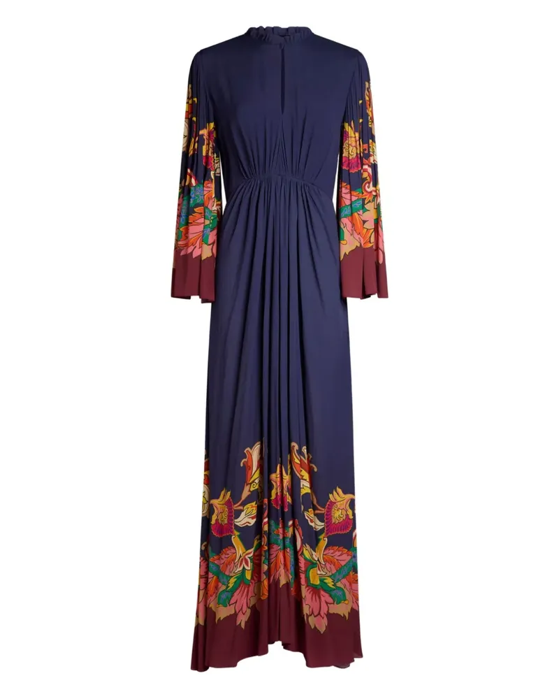 Etro Kleid mit Blumen-Print - Blau Blau