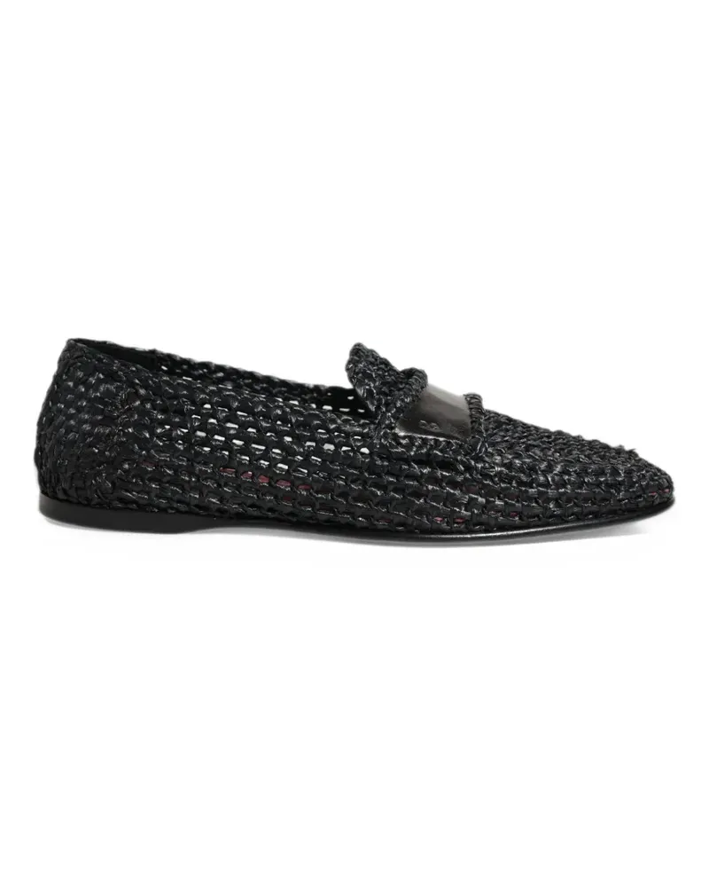 Dolce & Gabbana woven slip-on loafers - Schwarz Schwarz