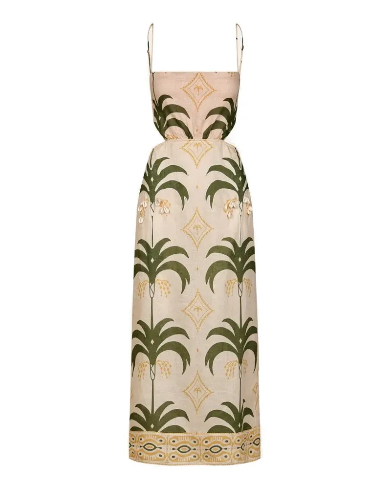 Johanna Ortiz Tactile Winds midi dress - Nude Nude