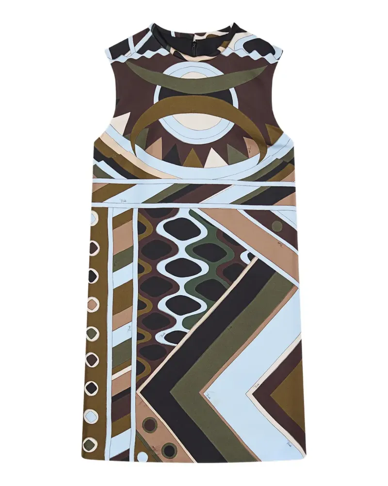 Emilio Pucci Vivara-print silk dress - Braun Braun