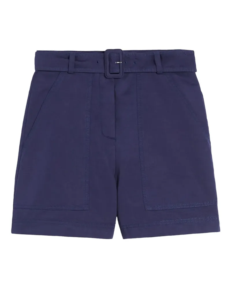 Max Mara Klassische Shorts mit Gürtel - Blau Blau