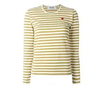 Gestreiftes Langarmshirt - Grün
