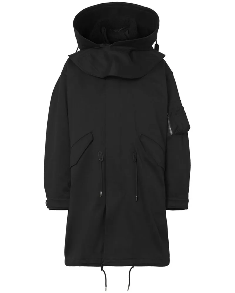 Burberry Parka mit Logo-Print - Schwarz Schwarz