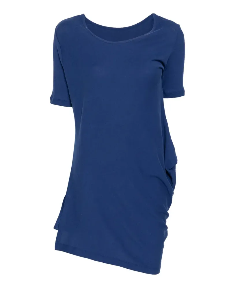 Yohji Yamamoto Drapiertes Oberteil - Blau Blau