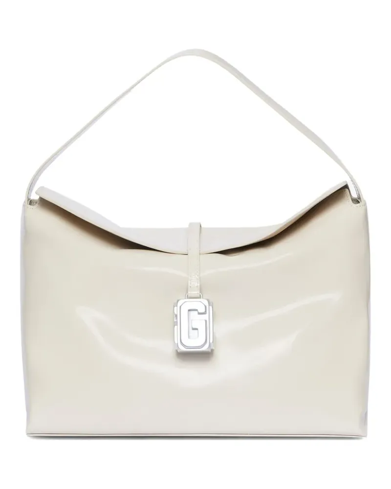 GCDS Mega Comma Schultertasche - Weiß Weiß