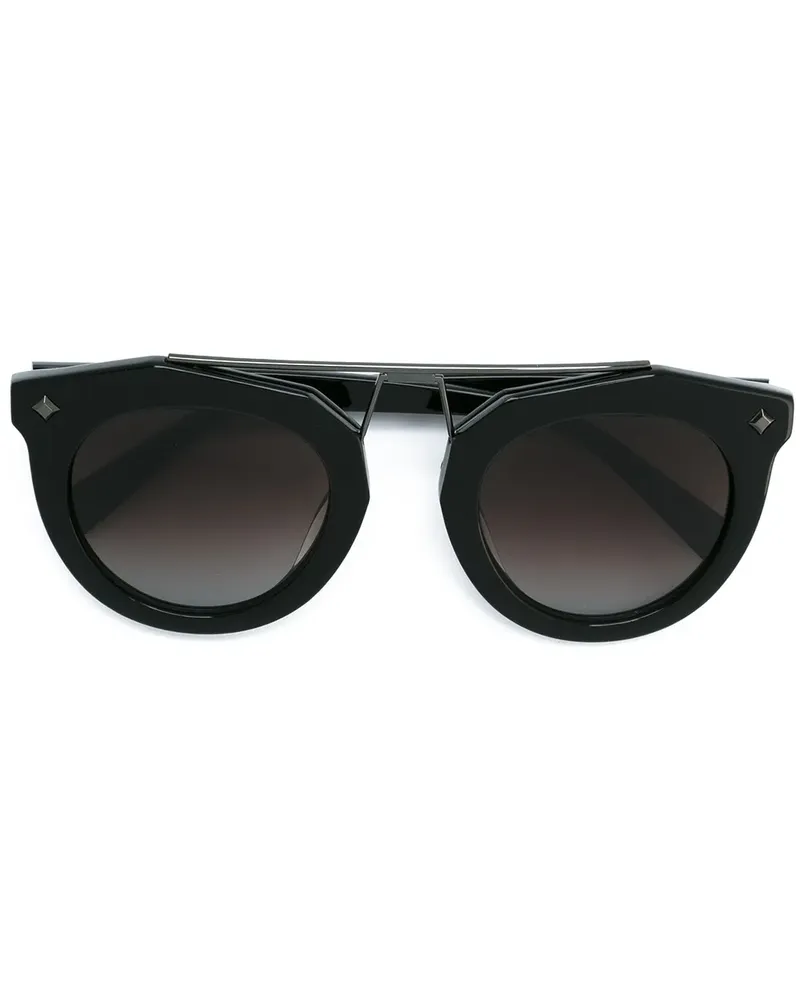 MCM Sonnenbrille mit breitem Gestell - Schwarz Schwarz
